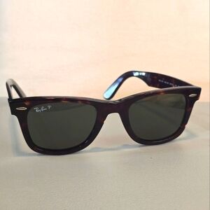 Ray-Ban Original Wayfarer RB2140 50mm POLARIZED Green Classic G-15 Lens